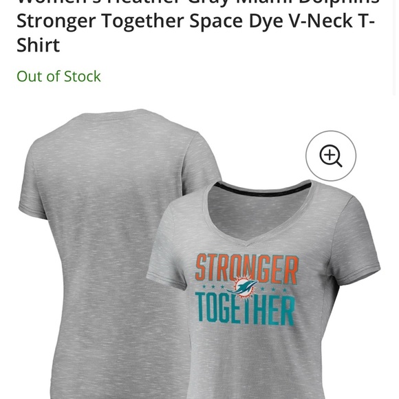 Fanatics NFL Women's Gray V-Neck Tee style#TA09 082752063 - Picture 8 of 8